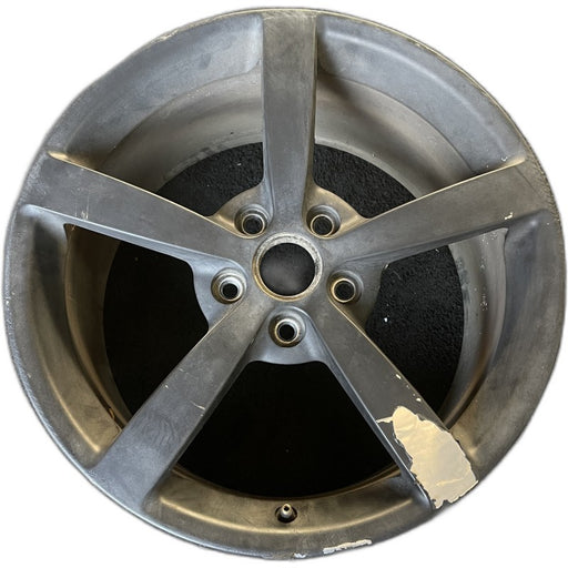 19" CORVETTE 08 19x10 rear 5 single spoke polished opt QG7 Original OEM Wheel - Front View