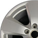 19" PORSCHE CAYENNE 19-23 19x9.5 5 spoke Original OEM Wheel Rim - Angle View