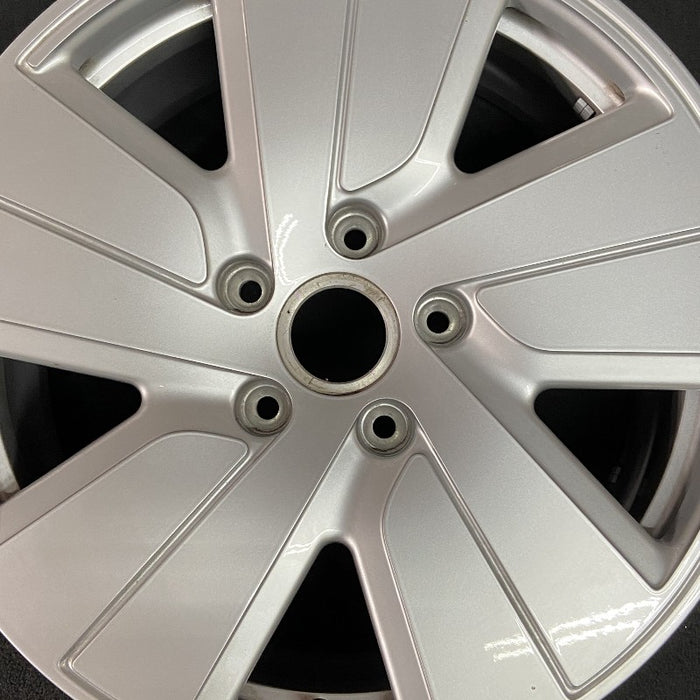 19" PORSCHE TAYCAN 20-24 19x8 5 spoke silver Original OEM Wheel Rim - Angle View