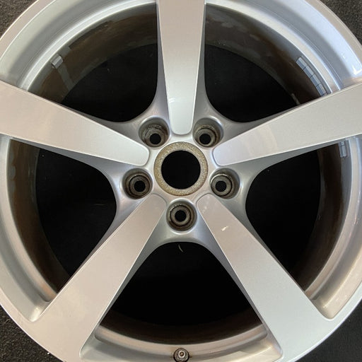 18" PORSCHE MACAN 15-18 18x9 5 individual spokes Original OEM Wheel Rim - Angle View