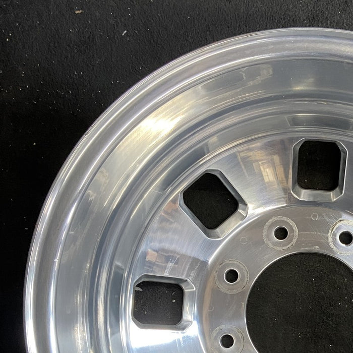 18" SIERRA 3500 PICKUP 24 DRW 18x6.5 rear outer Original OEM Wheel Rim - Side Profile