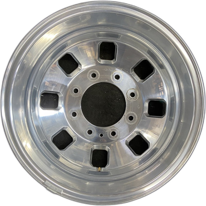 18" SIERRA 3500 PICKUP 24 DRW 18x6.5 rear outer Original OEM Wheel Rim - Front View