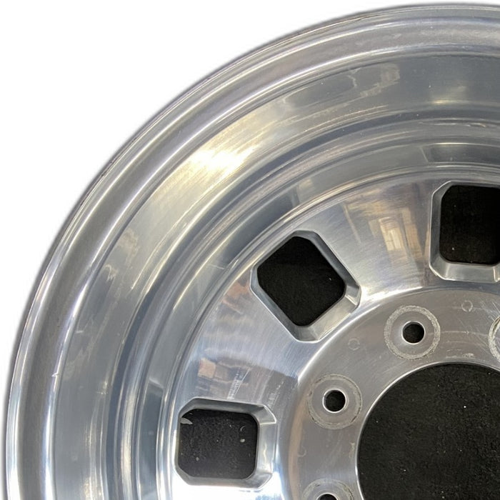 18" SIERRA 3500 PICKUP 24 DRW 18x6.5 rear outer Original OEM Wheel Rim - Angle View