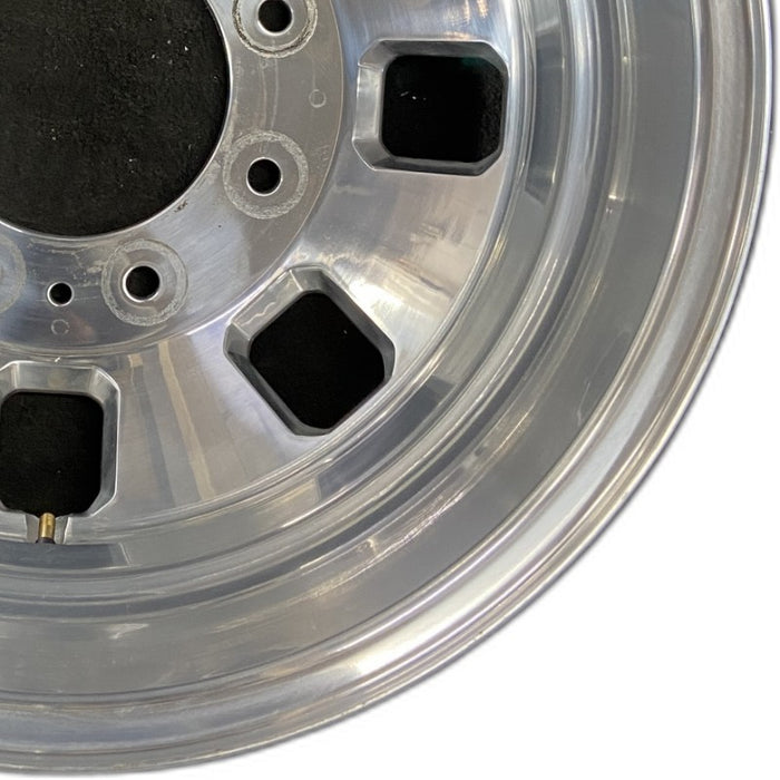 18" SIERRA 3500 PICKUP 24 DRW 18x6.5 rear outer Original OEM Wheel Rim - Close-Up Detail