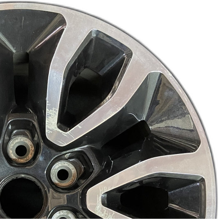 17" FORD F150 RAPTOR 12 17x8.5 6 split V spoke aluminum TPMS Original OEM Wheel - Side Profile