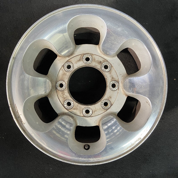 16" FORD F250SD PICKUP 99-00 16x7 SRW aluminum 6 D shaped holes Original OEM - Front View