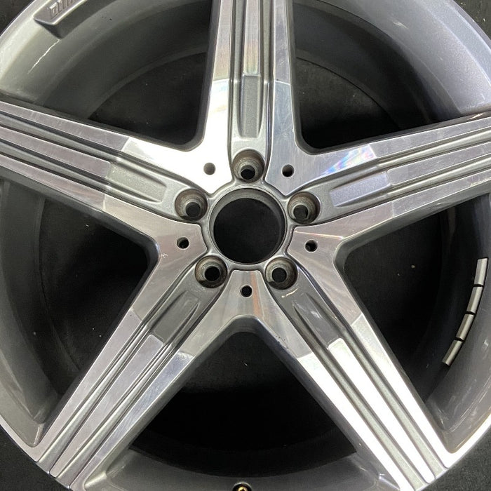 20" MERCEDES S-CLASS 14 222 Type; S63 20x9.5 5 spoke Original OEM Wheel Rim - Angle View