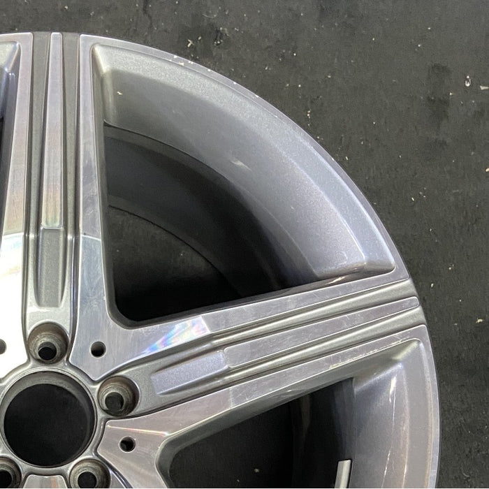 20" MERCEDES S-CLASS 14 222 Type; S63 20x9.5 5 spoke Original OEM Wheel Rim - Close-Up Detail