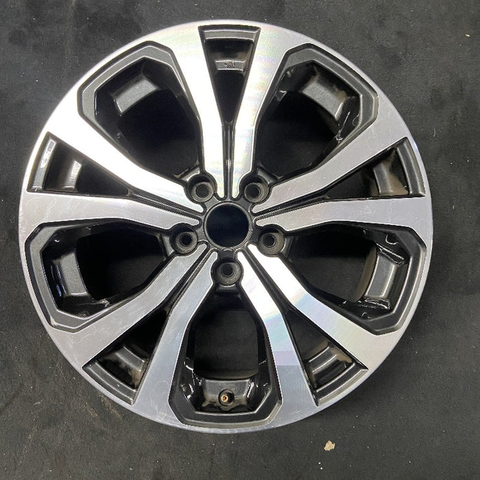 18" FORESTER 19 18x7 alloy w/machined face 5 V spoke Limited Original OEM Wheel - Front View