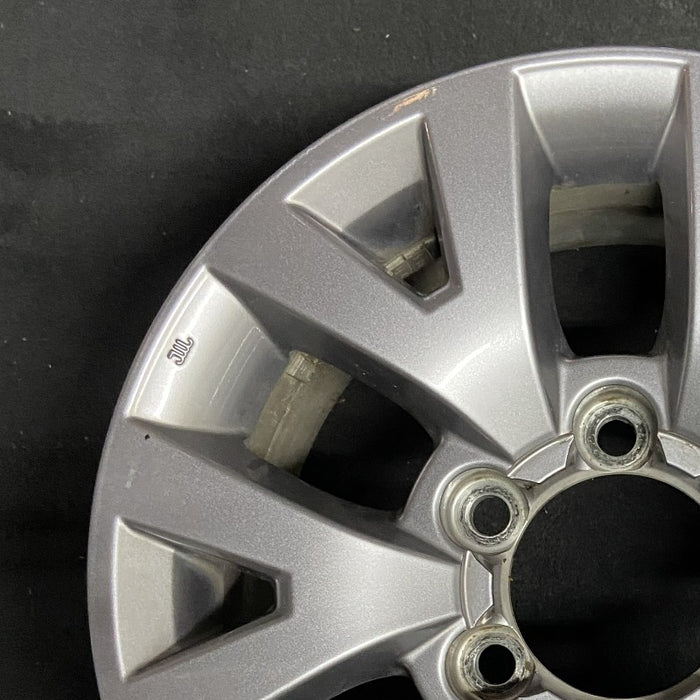 16" TACOMA 20-23 16x7 alloy 6 spoke V spoke dark gray Original OEM Wheel Rim - Side Profile