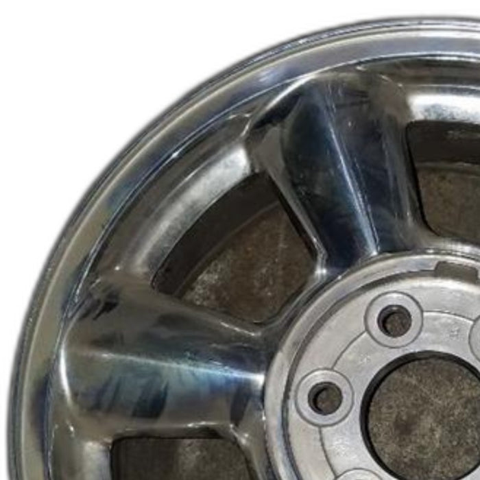 17" ENVOY 02-03 17x7 aluminum polished opt N80 Original OEM Wheel Rim - Angle View