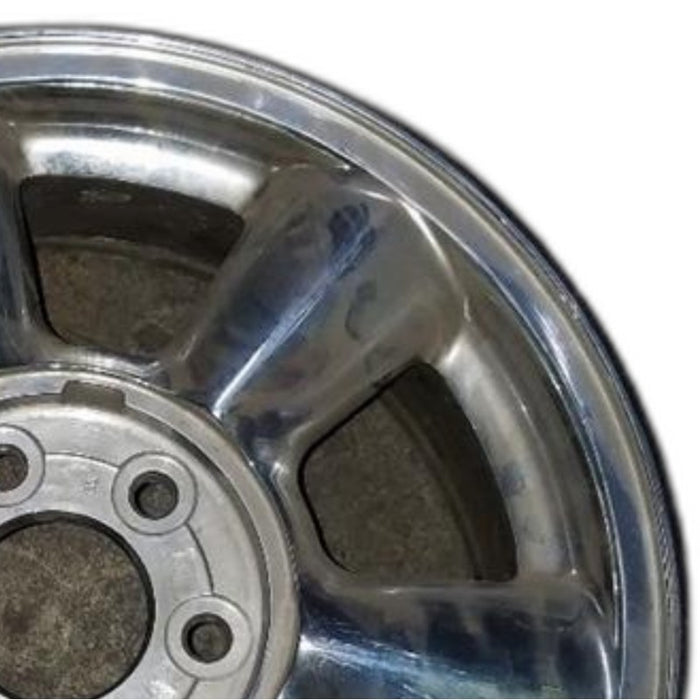 17" ENVOY 02-03 17x7 aluminum polished opt N80 Original OEM Wheel Rim - Side Profile