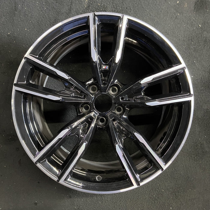 19" BMW 330i 20-22 19x8, , double spoke, w/dimple inside spoke Original OEM - Angle View
