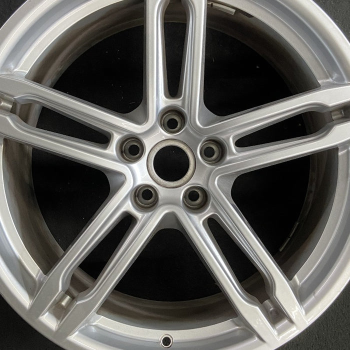 19" PORSCHE MACAN 22-24 19x9 5 spoke double spoke Original OEM Wheel Rim - Angle View