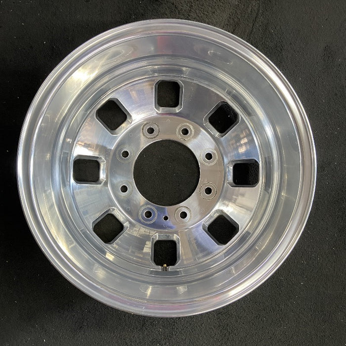 18" SIERRA 3500 PICKUP 24 DRW 18x6.5 rear outer Original OEM Wheel Rim - Front View