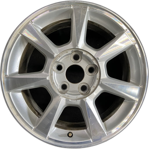 17" CTS 08 17x8 , , Original OEM Wheel Rim - MACHINED SILVER - Front View