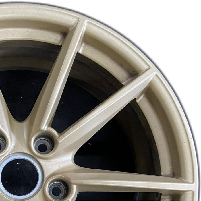 20" PORSCHE 911 20-23 20x8.5 10 spoke straight spoke w/o machined face; gold - Side Profile