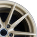 20" PORSCHE 911 20-23 20x8.5 10 spoke straight spoke w/o machined face; gold - Side Profile