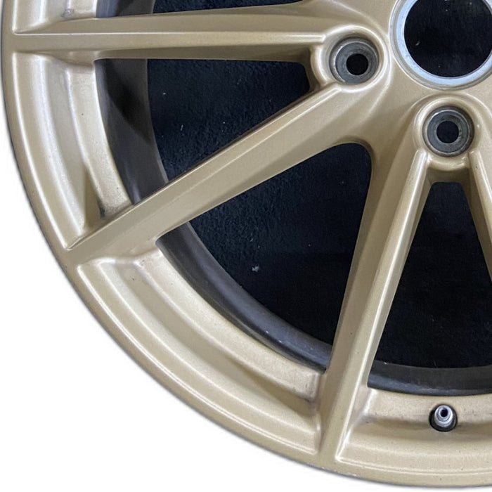 20" PORSCHE 911 20-23 20x8.5 10 spoke straight spoke w/o machined face; gold - Back View