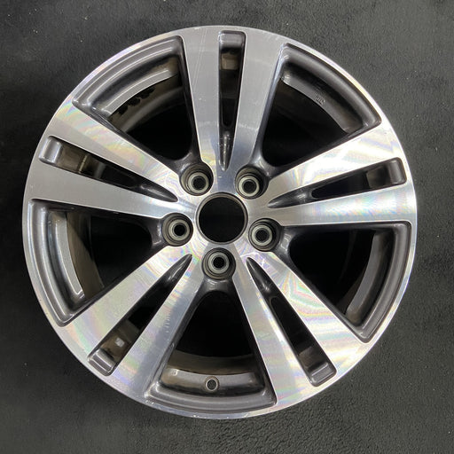 18" PILOT 16-18 18x8 , 5 double spoke , machined face Original OEM Wheel Rim - Angle View