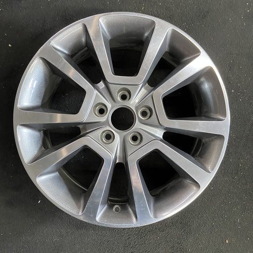 18" CALIBER 10-12 18x7 , machined finish, 10 spoke Original OEM Wheel Rim - Angle View