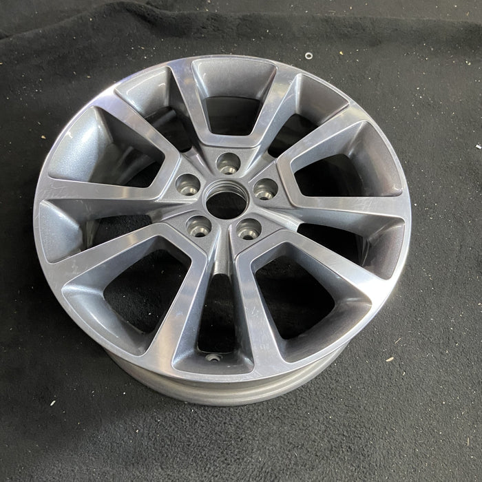 18" CALIBER 10-12 18x7 , machined finish, 10 spoke Original OEM Wheel Rim - Side Profile