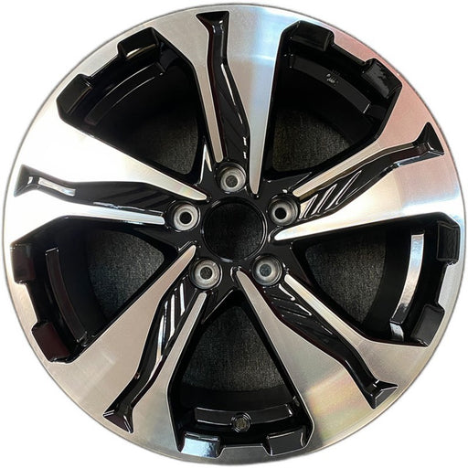 17" CR-V 22 17x7.5 , machined black REPLACEMENT OEM Style Wheel Rim - Front View