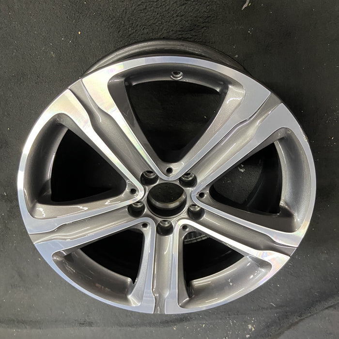 18" MERCEDES GLC-CLASS 16 , 18x8 , straight spokes Original OEM Wheel Rim - Side Profile