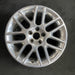 18" MUSTANG 12 18x8 aluminum TPMS 14 spoke 7 split spokes polished Original OEM - Front View