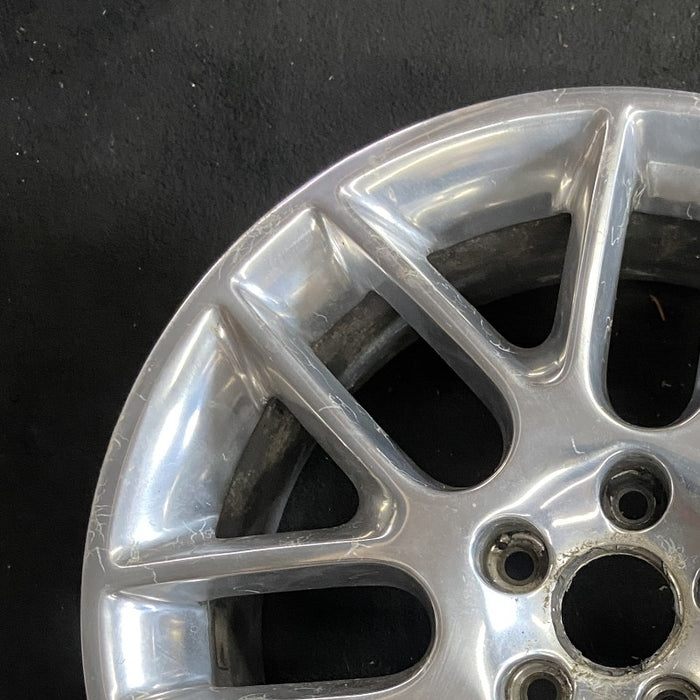 18" MUSTANG 12 18x8 aluminum TPMS 14 spoke 7 split spokes polished Original OEM - Side Profile