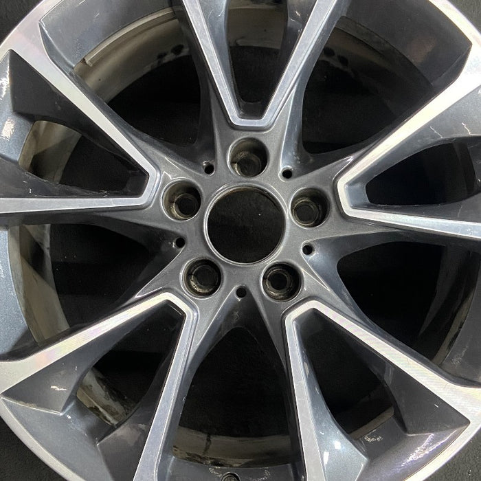 19" BMW X5 14-18 19x9 alloy 5 spoke V spoke narrow spoke Original OEM Wheel Rim - Angle View