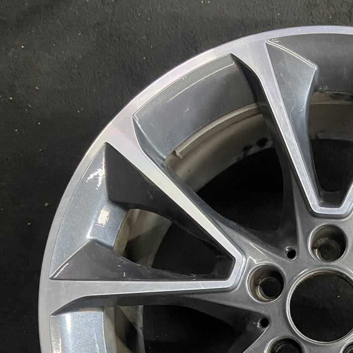 19" BMW X5 14-18 19x9 alloy 5 spoke V spoke narrow spoke Original OEM Wheel Rim - Side Profile