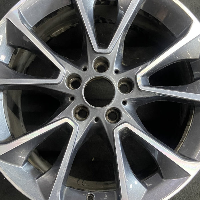19" BMW X5 14-18 19x9 alloy 5 spoke V spoke narrow spoke Original OEM Wheel Rim - Angle View