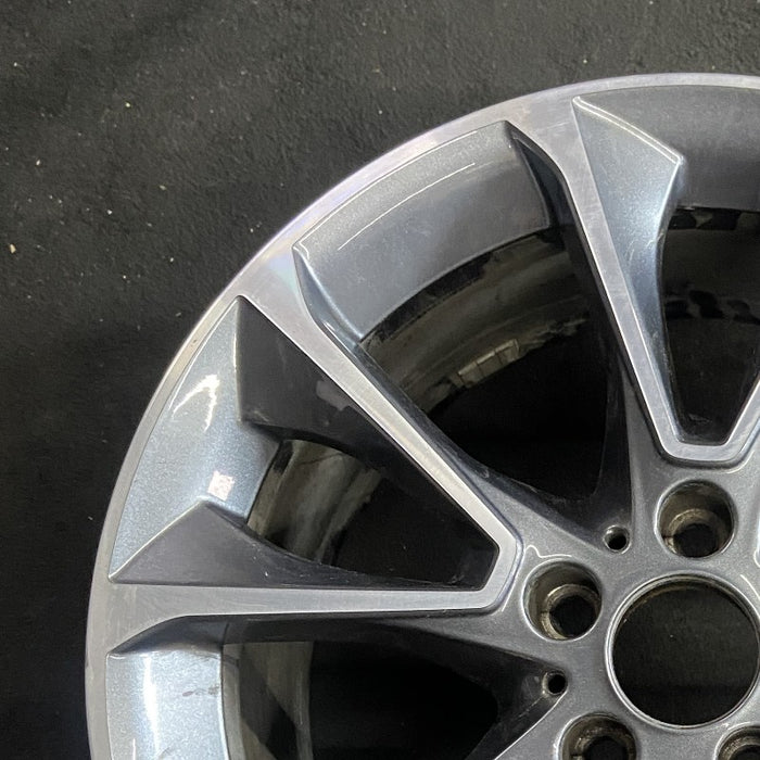 19" BMW X5 14-18 19x9 alloy 5 spoke V spoke narrow spoke Original OEM Wheel Rim - Side Profile