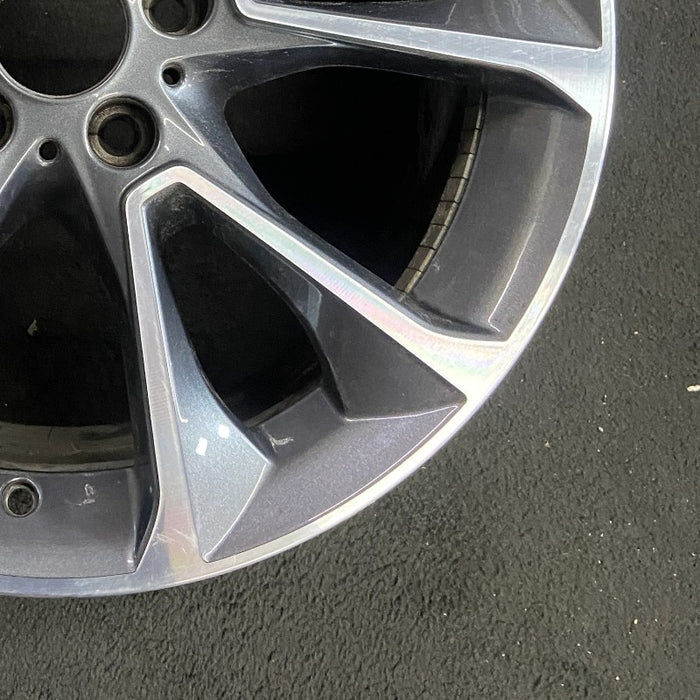19" BMW X5 14-18 19x9 alloy 5 spoke V spoke narrow spoke Original OEM Wheel Rim - Back View