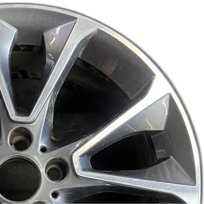 19" BMW X5 14-18 19x9 alloy 5 spoke V spoke narrow spoke Original OEM Wheel Rim - Side Profile