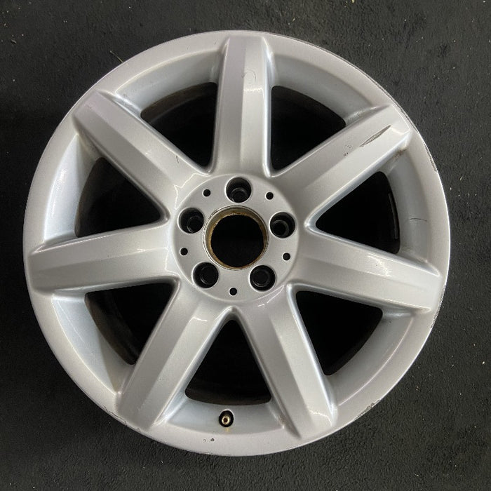 17" MERCEDES S-CLASS 03 230 Type; SL500 17x8.5 7 spoke Original OEM Wheel Rim - Front View