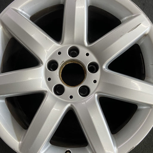 17" MERCEDES S-CLASS 03 230 Type; SL500 17x8.5 7 spoke Original OEM Wheel Rim - Angle View