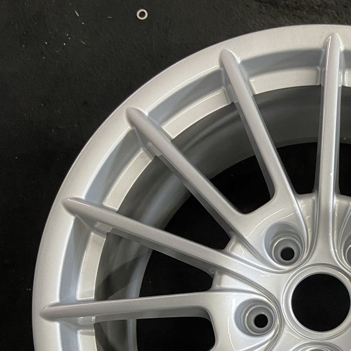 20" PORSCHE PANAMERA 10-16 alloy 20x9.5 15 spoke magnesium finish Original OEM - Side Profile