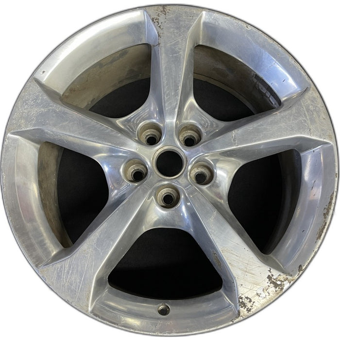 20" CAMARO 13 20x8 frt 5 spoke polished opt RUY Original OEM Wheel Rim - Front View