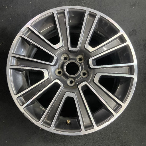 19" MUSTANG 10 19x8.5 TPMS 10 spoke black inlay Original OEM Wheel Rim - Front View