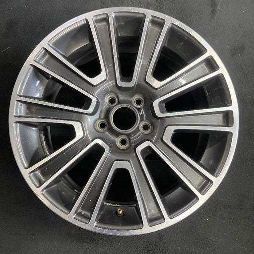 19" MUSTANG 10 19x8.5 TPMS 10 spoke black inlay Original OEM Wheel Rim - Front View