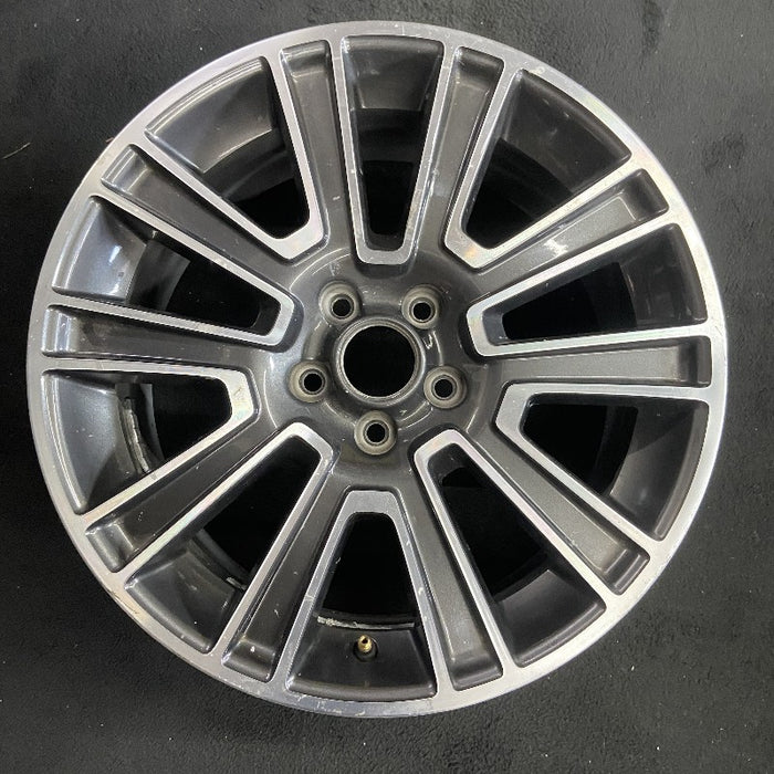 19" MUSTANG 10 19x8.5 TPMS 10 spoke black inlay Original OEM Wheel Rim - Front View