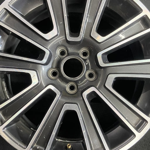 19" MUSTANG 10 19x8.5 TPMS 10 spoke black inlay Original OEM Wheel Rim - Angle View
