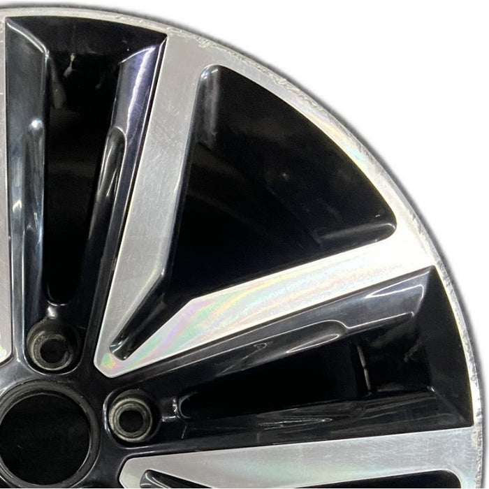 18" JETTA 12-14 5x112mm 18x7-1/2 alloy 10 spoke silver black inlay Original OEM Wheel Rim