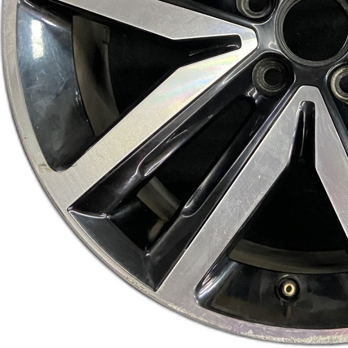 18" JETTA 12-14 5x112mm 18x7-1/2 alloy 10 spoke silver black inlay Original OEM Wheel Rim