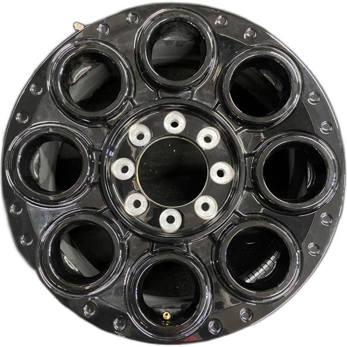 20" FORD F250SD PICKUP 23-24 20x8 8 spoke solid spoke black circle spoke - Front View