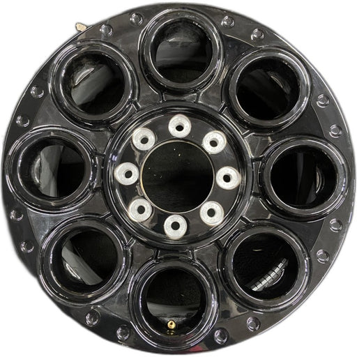 20" FORD F250SD PICKUP 23-24 20x8 8 spoke solid spoke black circle spoke - Front View