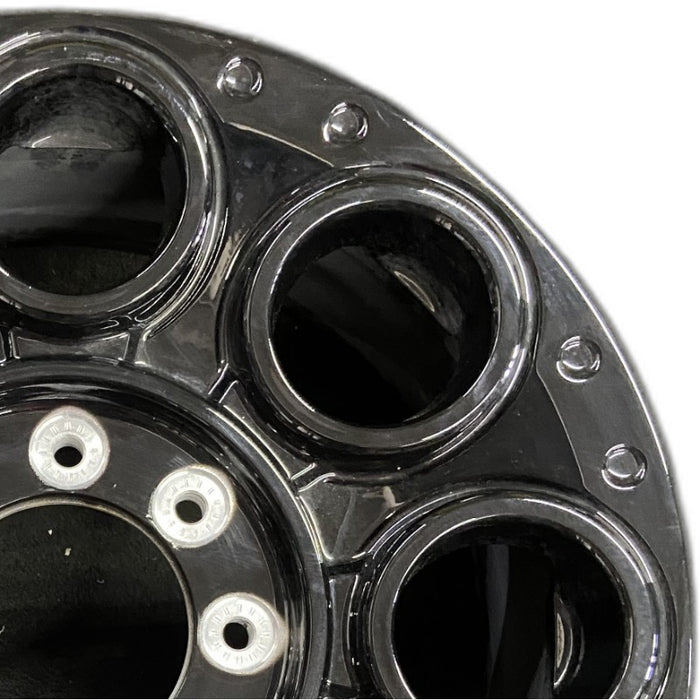 20" FORD F250SD PICKUP 23-24 20x8 8 spoke solid spoke black circle spoke - Side Profile
