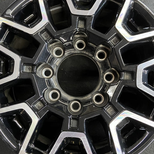 18" SIERRA 2500 PICKUP 24 18x9 machined black opt RCS Original OEM Wheel Rim - Angle View